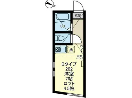 マーサプティ横浜(ワンルーム/2階)の間取り写真