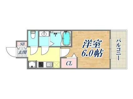 プレサンス神戸長田マリエント(1K/7階)の間取り写真