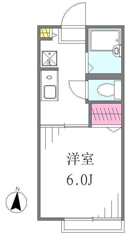フォレスタ一番館(1K/1階)の間取り写真