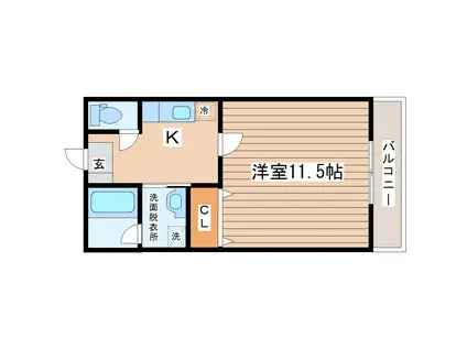 コージーコート高森 A棟(1K/3階)の間取り写真