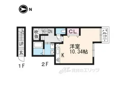 51STメイフラワー(ワンルーム/2階)の間取り写真