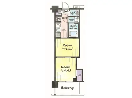 ガーラ・プレシャス四ツ木(2K/5階)の間取り写真