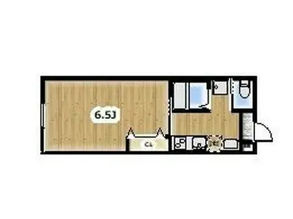 アンビション豊春(1K/2階)の間取り写真