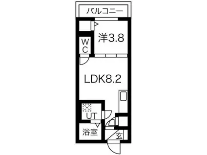 AS ADAS(1LDK/3階)の間取り写真