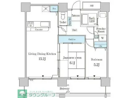 セルリアンホームズ勝どき(3LDK/6階)の間取り写真