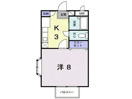 FAVORITE LIFE(1K/1階)の間取り写真