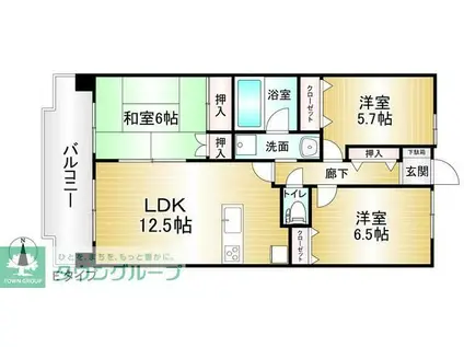ライフステージ武蔵野(3LDK/1階)の間取り写真