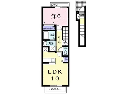フェイバーローレル(1LDK/2階)の間取り写真