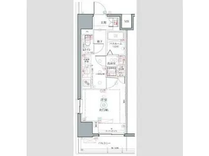 クレヴィスタ名駅南(1K/3階)の間取り写真