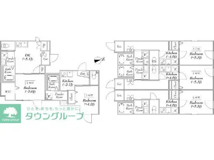 エリタージュ(1DK/2階)の間取り写真