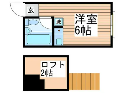 スイートハウスB(ワンルーム/1階)の間取り写真