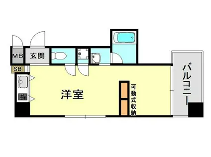 ロイスグラン神戸湊川公園(ワンルーム/3階)の間取り写真