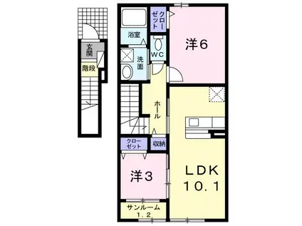 プレシャス(2LDK/2階)の間取り写真