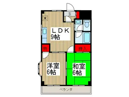 ラフォーレ野火止(2LDK/2階)の間取り写真