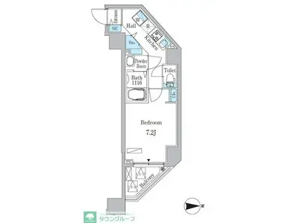 アーバンパーク入谷(1K/5階)の間取り写真