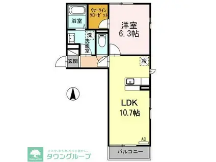 BALMY HOUSE(1LDK/2階)の間取り写真