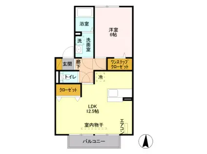 パディントン/シュシュパディントン(1LDK/2階)の間取り写真