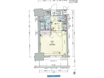 プレサンス梅田(1K/3階)の間取り写真