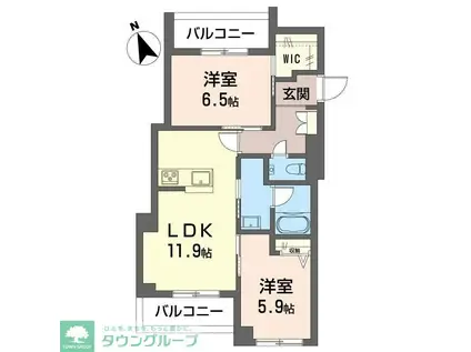 エー レジデンス(2LDK/3階)の間取り写真