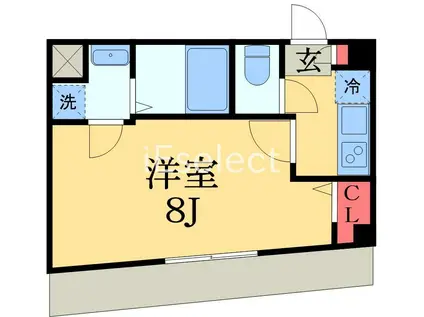 グランリズムマクハリ(1K/3階)の間取り写真