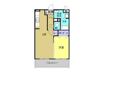 TOSUテアトル(1LDK/5階)の間取り写真