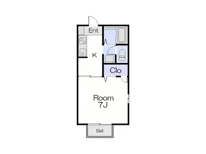 ネオスエオナス(1K/1階)の間取り写真