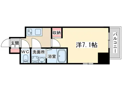 サムティ福島ルフレ(1K/6階)の間取り写真