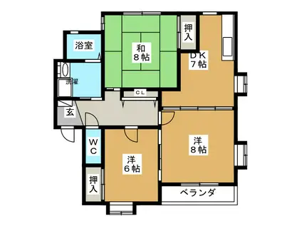 セエ・モア本郷(3DK/2階)の間取り写真