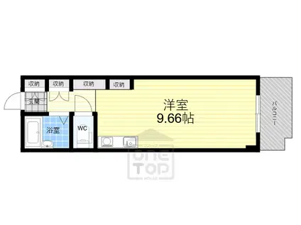 NAVI2(ワンルーム/7階)の間取り写真