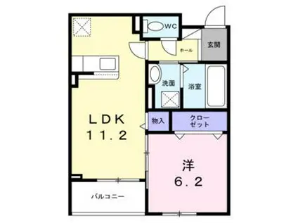 サンロイヤルⅡ(1LDK/3階)の間取り写真