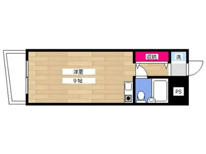 羽根木ハウジングII(ワンルーム/4階)の間取り写真