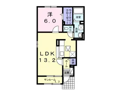 ARSH4-III(1LDK/1階)の間取り写真