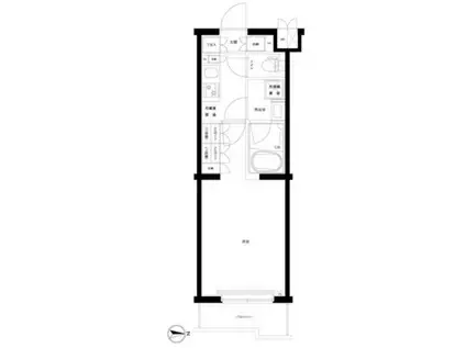 ルーブル武蔵新城参番館(1K/5階)の間取り写真