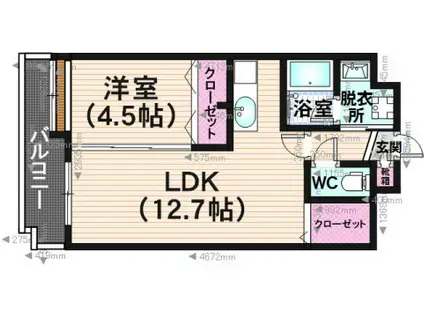 ソフィア21(1LDK/6階)の間取り写真