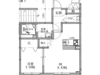 LINOメゾン蔵垣内(1DK/2階)の間取り写真