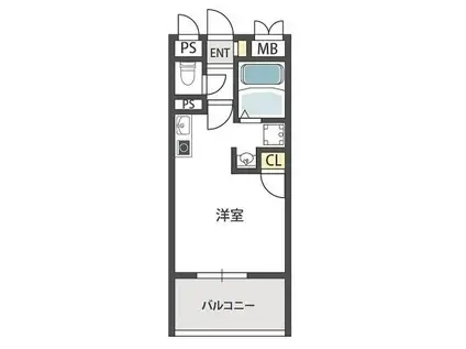 エクシード武庫之荘II(ワンルーム/4階)の間取り写真