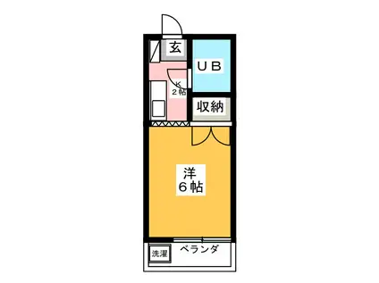 アゼリアコート五月台(1K/1階)の間取り写真