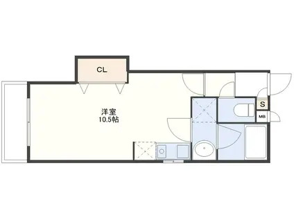 TGW文教通(ワンルーム/1階)の間取り写真