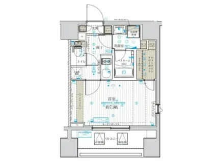 ブライズ尾久(1K/10階)の間取り写真