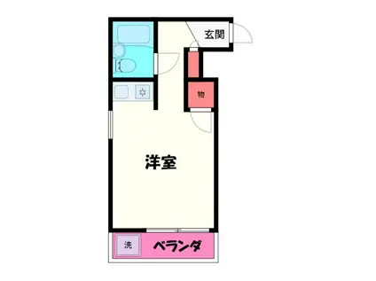 砂川ロイヤルハイツ(ワンルーム/1階)の間取り写真