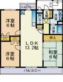 ファミール春日II(3LDK/1階)の間取り写真
