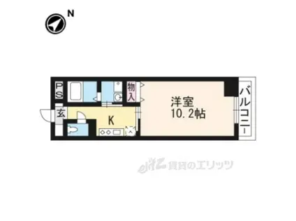 エリーフラッツ京町(1K/5階)の間取り写真
