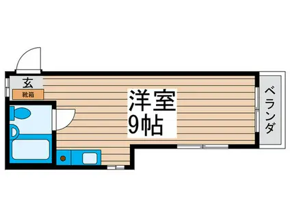 江川ハイツ(ワンルーム/2階)の間取り写真