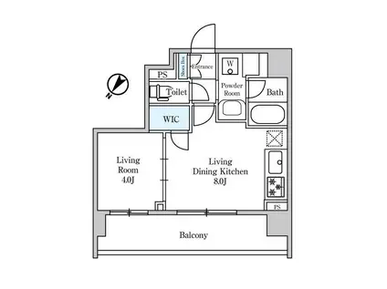 ディームス大塚(1LDK/7階)の間取り写真