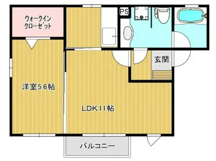 COZY COURT(1LDK/2階)の間取り写真