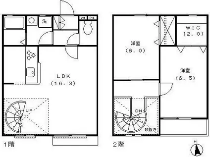 GROOVE(2LDK/1階)の間取り写真