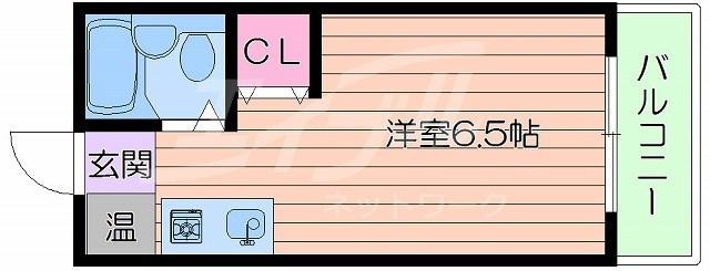 ソサエティ山手(1K/2階)の間取り写真