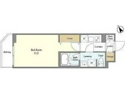 ESTRUTH MAGOME(1K/1階)の間取り写真