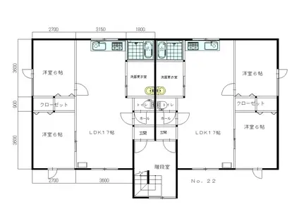 スプリングパレス中野(2LDK/1階)の間取り写真
