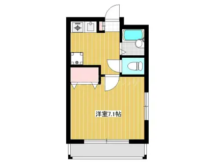 エクセラン久我(1K/1階)の間取り写真